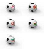 Fototapeta  - Euro 2012, piłka nożna i flaga - Grupa G