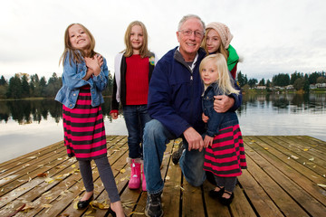 Wall Mural - Happy Grandfather