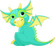 Cartoon baby dragon 