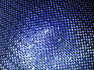 Wall Mural - blue glass closeup,  power lighting