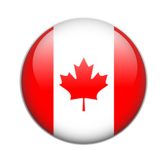 canada, flag button