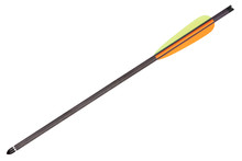 Black Arrow For Crossbow With Colored Feathers
