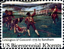 Lexington & Concord 1775 By Sandham. US Postage.