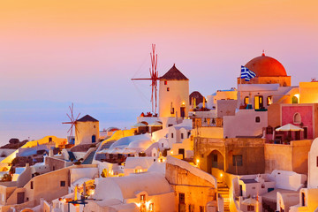 Poster - Santorini sunset (Oia) - Greece