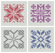 Nordic knitting seamless star patterns