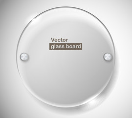 Poster - Circle advertising glass board. Place your text