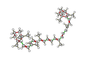 Molecular structure of beta-carotene