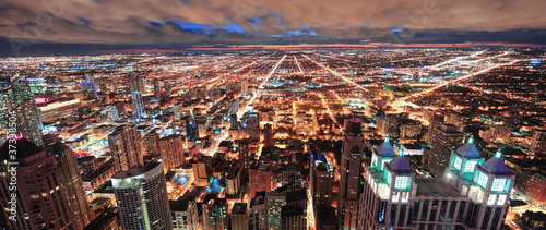 Fotoboard na płycie Panorama panoramę miasta Chicago chicago