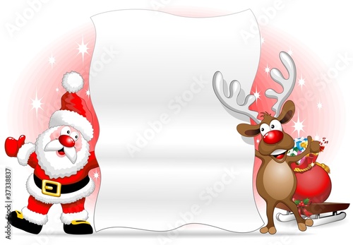 Babbo Natale E.Babbo Natale E Renna Sfondo Santa Claus And Reindeer Background Buy This Stock Vector And Explore Similar Vectors At Adobe Stock Adobe Stock