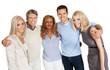 © Andrey Popov - Group of happy people smiling isolated over white
