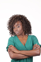 Young African Amerian Woman with Arms Crossed