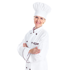 Poster - Beautiful professional chef woman.