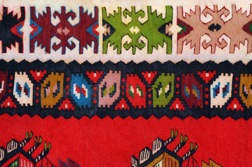 Hand woven kilim pattern