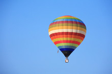 Colorful Hot Air Balloon On  Blue Sky