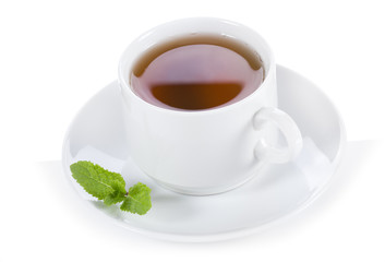 cup of tea with mint