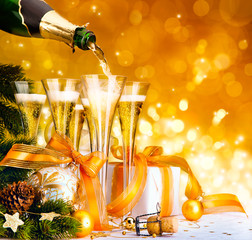 Wall Mural - merry christmas and happy new year