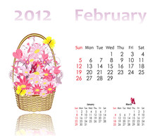 Calendar 2012 With Baskets