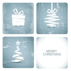 simple vector grunge christmas card