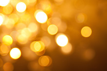 Gold Christmas Lights Background