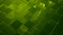 Green Cubes Background