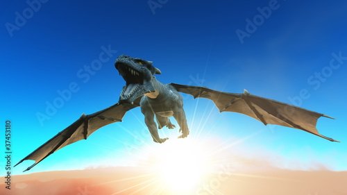 Obraz na płótnie canvas trzyczęściowy "tryptyk" Dragon