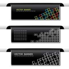 Vector set of banners