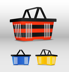 Aufkleber - Shopping cart. Different colors