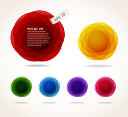 Leinwandbilder - Color abstract bubbles set. Ready for a text