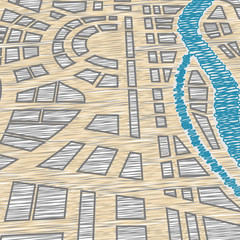Poster - Background of city map