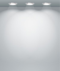 Aufkleber - Illuminated empty wall template