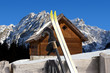 Nordic Skiing - Mountain chalet in winter - Italy Alps