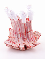 Poster - isolated raw lamb rack