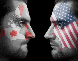 Wall Mural - America Against Canada