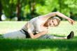 © mr.markin - Young woman doing yoga exercise