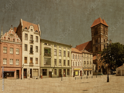 Board z aluminiowym obramowaniem Toruń, Polska w stylu retro