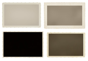 Wall Mural - Set of four vintage blank picture frames with clipping paths