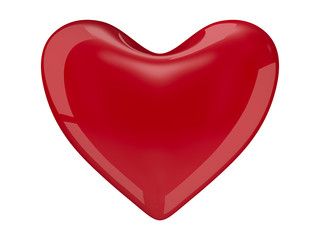 Wall Mural - Isolated heart on white background. 3D image