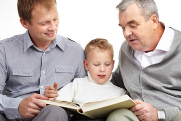 Wall Mural - Reading together