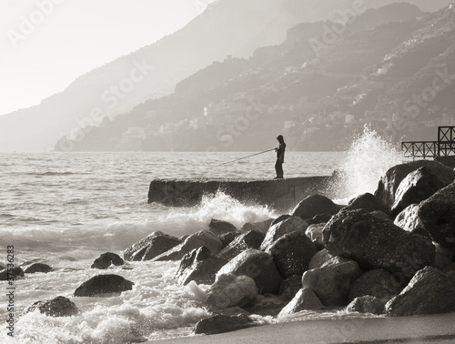 Plakat na papierze fotorealistycznym Rybak Sorrento