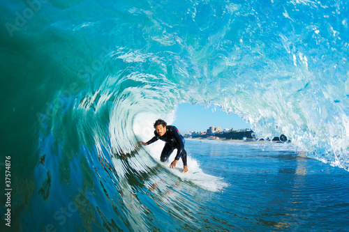 Dekoracja na wymiar  surfer-na-blekitnej-fali-oceanicznej