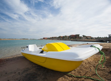 Pedalo Boat On A Beach