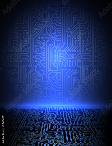 Fotografía Vector blue electronic background. eps10