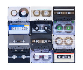 Collection of various vintage audio tapes