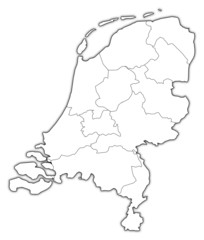 Wall Mural - Map of Netherlands