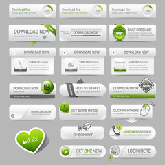 web design template elements: navigation buttons