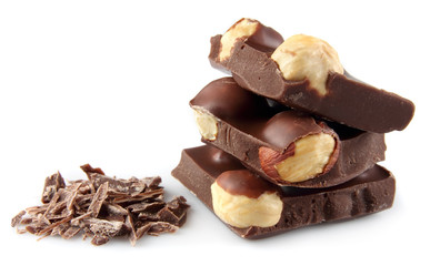Wall Mural - Chocolate pieces with nuts