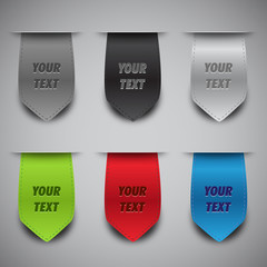 Wall Mural - vector bookmarks - ribbons