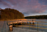 Fototapeta Fototapety pomosty - sunset and lake