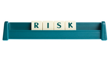 Risk word on isolated letters board