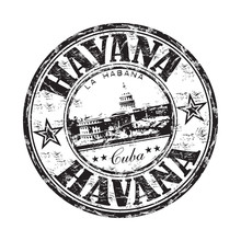 Havana Grunge Rubber Stamp